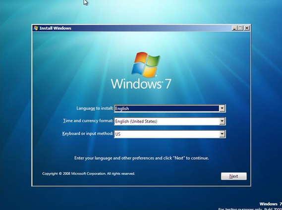 Процесс установки операционной системы Windows